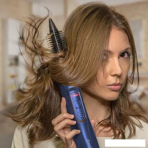 Фен-щетка Endever Aurora-501 (синий/золото)