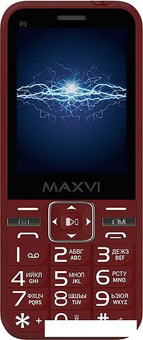 Мобильный телефон Maxvi P3 (винный красный)