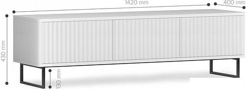 Тумба Shtabe Royal 5031 эко (белый/белый/черный)