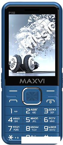 Кнопочный телефон Maxvi P110 (синий)
