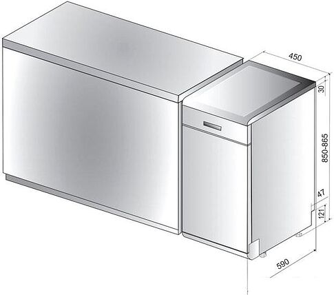 Посудомоечная машина Hotpoint-Ariston HSFE 1B0 C S