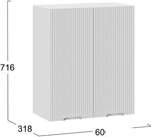 Шкаф навесной Трия Кимберли 1В6 (белый/сноу)