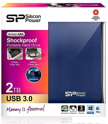 Внешний накопитель Silicon-Power Armor A80 2TB (SP020TBPHDA80S3B)