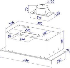 Кухонная вытяжка ZorG Santa 1060 60 S (белый)