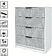 Комод Интерлиния Концепт КТ-К80 (бетон/белый платинум)