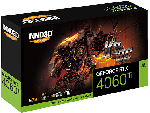 Видеокарта Inno3D GeForce RTX 4060 Ti 8GB X3 OC N406T3-08D6X-171153L