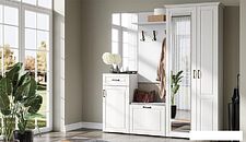 Тумба Империал Лацио 1д 1ящ (белое дерево/ручка бронза)