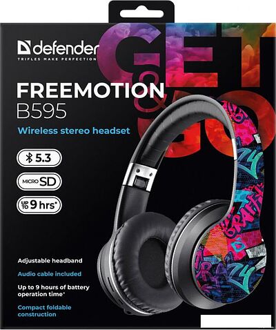 Наушники Defender FreeMotion B595 (граффити)