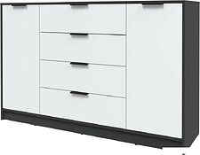 Тумба Интерлиния Концепт КТ-Т160 (белый платинум/антрацит)