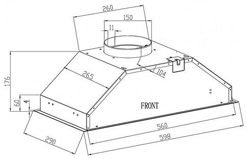 Кухонная вытяжка Schtoff Sesto 60 (черный)