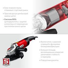 Угловая шлифмашина Зубр Мастер УШМ-230-2605 П Угловая шлифмашина Зубр Мастер УШМ-230-2605 П