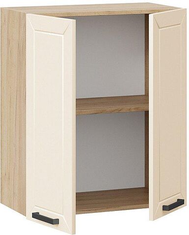 Шкаф навесной Трия Лорас 1В6 (дуб крафт золотой/холст брюле)