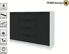 Тумба Интерлиния Концепт Тренд КТ-Т140 (белый платинум/черный)