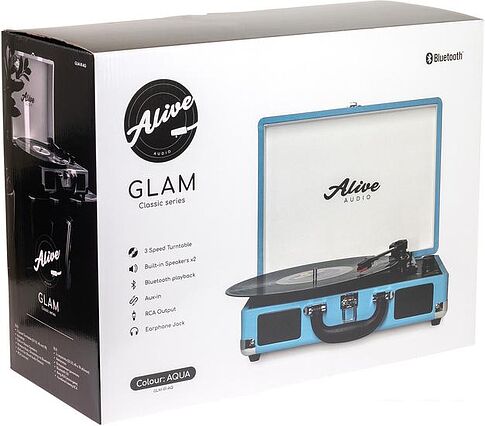Виниловый проигрыватель Alive Audio Glam Aqua