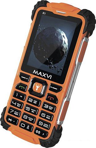 Кнопочный телефон Maxvi R1 (оранжевый)