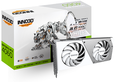 Видеокарта Inno3D GeForce RTX 4060 Twin X2 OC White N40602-08D6X-173051W