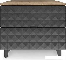 Консольный стол Shtabe Simple 7003 эко (графит/дуб веллингтон/черный)