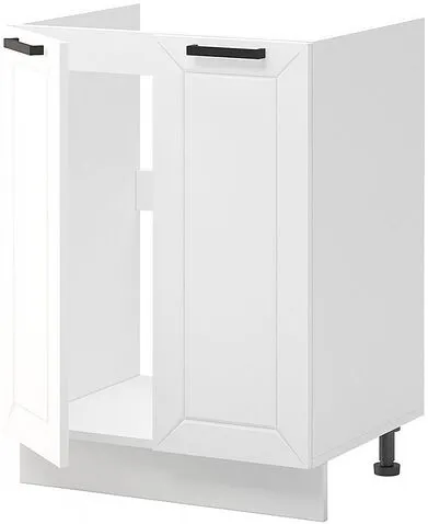 Шкаф напольный Mio Tesoro Альфа ШНМ 600 (белый/холст белый)