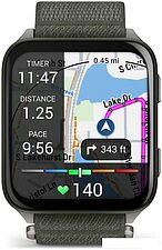 Умные часы Garmin Venu X1 (титановый/зеленый)