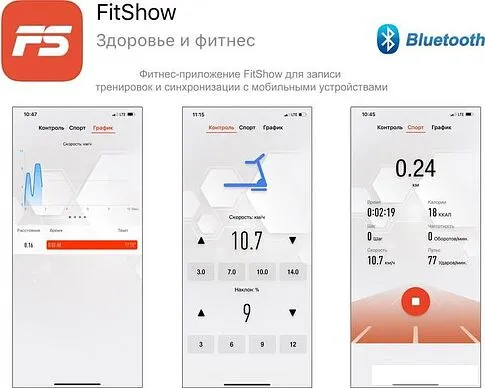 Электрическая беговая дорожка Unixfit Hi-tech F2 Plus (arctic ice)