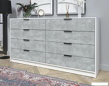 Комод Интерлиния Концепт КТ-К197 (бетон/белый платинум)