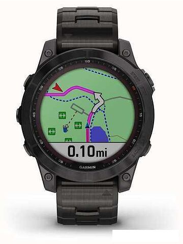 Умные часы Garmin Fenix 7 Sapphire Solar 47 мм (серый карбон/серый карбон титан)