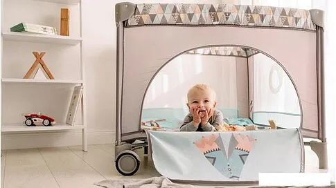 Игровой манеж Lionelo Sofie (синий/красный)