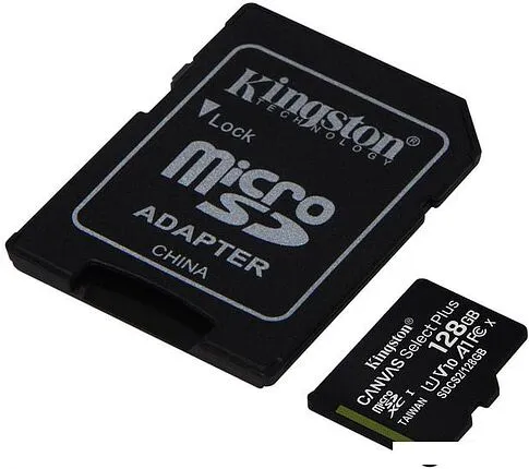 Карта памяти Kingston Canvas Select Plus microSDXC 128GB (с адаптером)