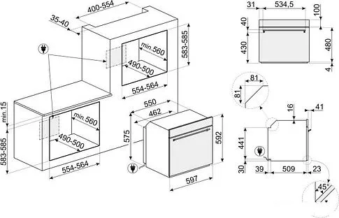 Электрический духовой шкаф Smeg SO6302M2X