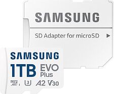 Карта памяти Samsung EVO Plus 2024 microSDXC 1TB (с адаптером) Карта памяти Samsung EVO Plus 2024 microSDXC 1TB (с адаптером)
