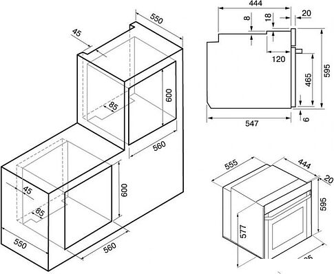 Электрический духовой шкаф Krona Alpha 60 BL