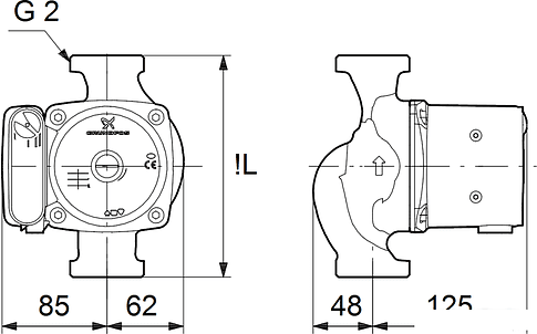 Насос Grundfos UPS 32-55 180