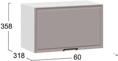 Шкаф навесной Трия Белладжио 1В6Г (белый/софт капучино)