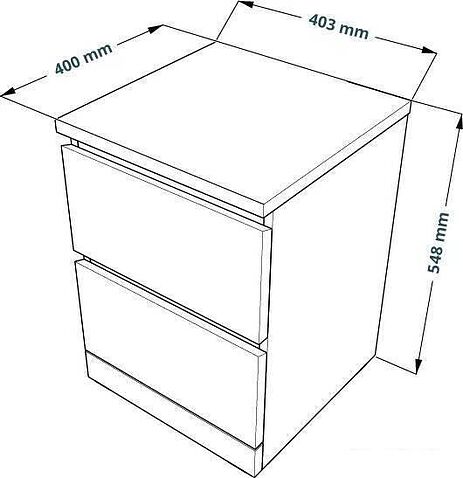 Тумба Mio Tesoro Варма 2 (пигмент, белый)