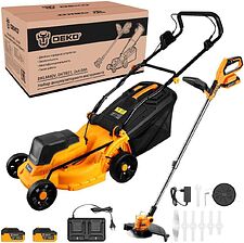 Deko DKLM40V и DKTR21 081-2035 (газонокосилка, триммер, 2 АКБ)