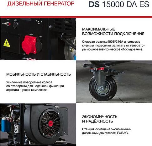 Дизельный генератор Fubag DS 15000 DA ES