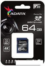 Карта памяти ADATA Premier Pro ASDX64GUI3V30S-R SDXC 64GB