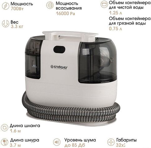 Пылесос Endever SkyClean VC-100 (белый/черный)