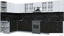 Готовая кухня Интерлиния Берес 1.5x2.5 правая (дуб английский/дуб полярный/кастилло темный) Готовая кухня Интерлиния Берес 1.5x2.5 правая (дуб английский/дуб полярный/кастилло темный)