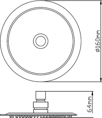 Верхний душ Potato P103-16