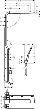 Душевая панель Hansgrohe Raindance Lift (27008400)