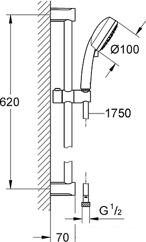 Душевой гарнитур Grohe Tempesta Cosmopolitan 100 27787002