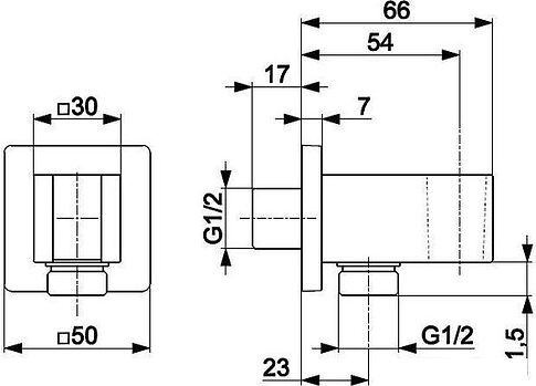 Держатель душевой лейки с подключением Armatura 845-051-81