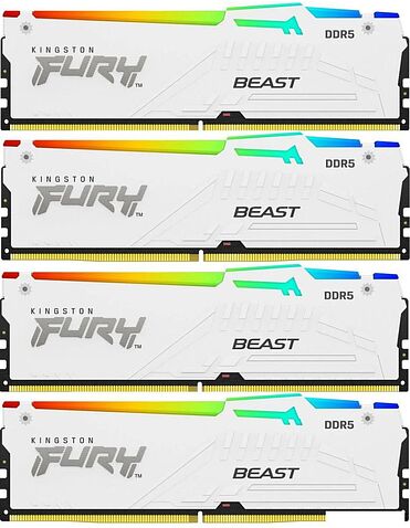 Оперативная память Kingston FURY Beast RGB 4x32ГБ DDR5 5600 МГц KF556C40BWAK4-128