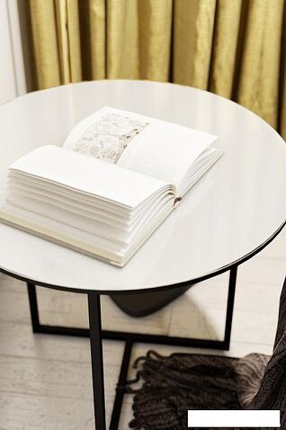 Журнальный столик Калифорния мебель Альбано Glass (белый Lacobel)