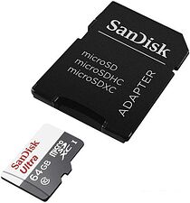 Карта памяти SanDisk Ultra SDSQUNR-064G-GN3MA microSDXC 64GB (с адаптером) Карта памяти SanDisk Ultra SDSQUNR-064G-GN3MA microSDXC 64GB (с адаптером)