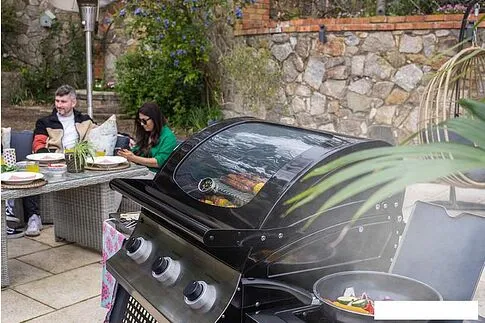 Газовый гриль для дачи Sahara S375 3B BBQ Smokey Teal (дымчатый)