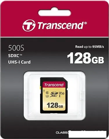 Карта памяти Transcend SDXC 500S 128GB