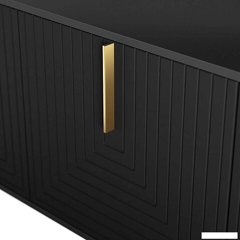 Тумба Involux Неаполь 212T011 (графит/черный матовый/золото)