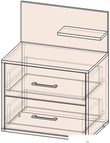 Тумба Интерлиния Loft LT-Т55 (дуб золотистый-антрацит)
